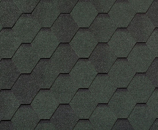 Битумная черепица Roofshield Фемили Эко Лайт Стандарт Зеленый с оттенением